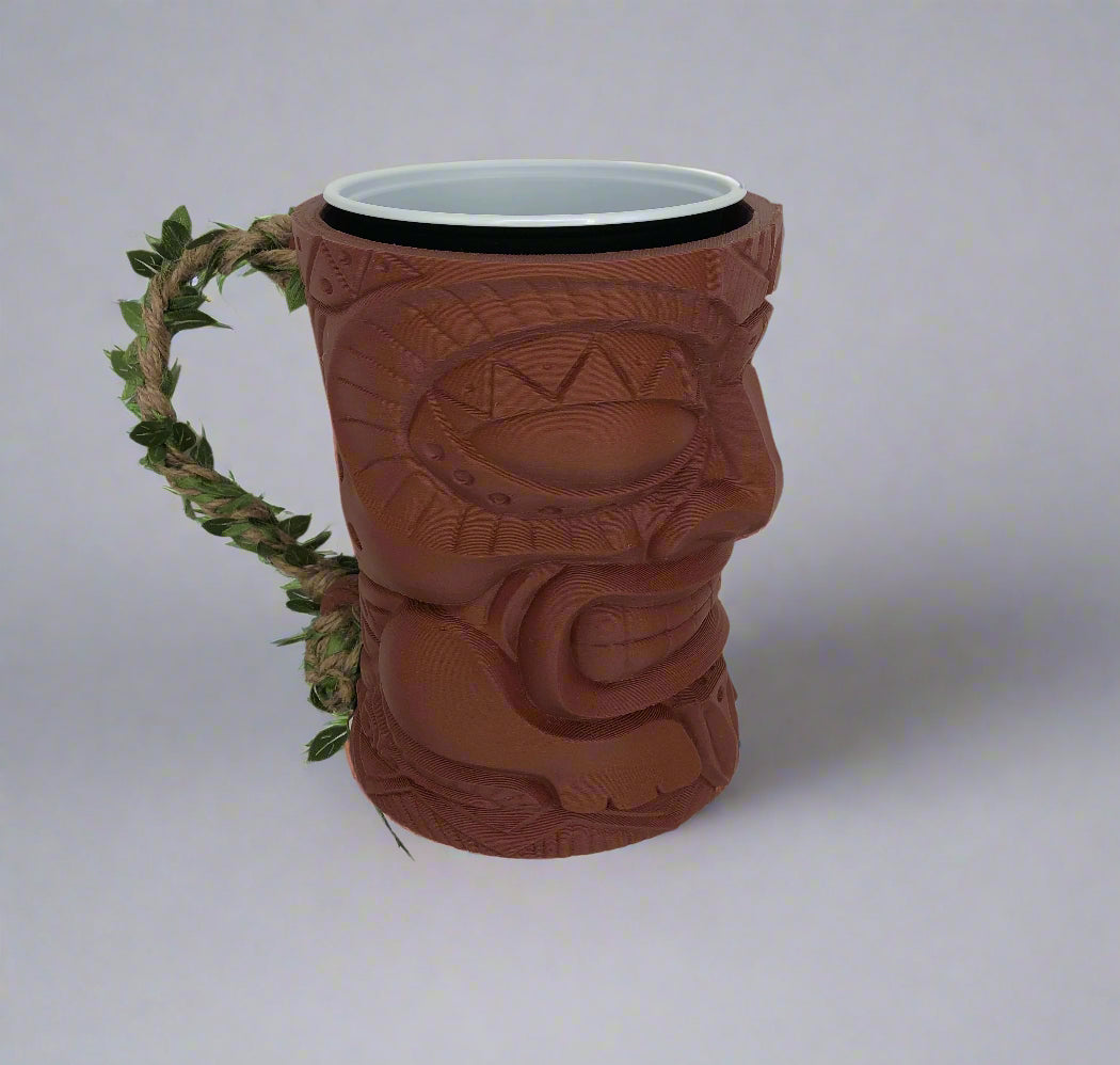 Carved Tiki Can Cozy
