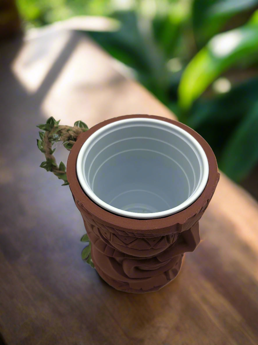 Carved Tiki Can Cozy