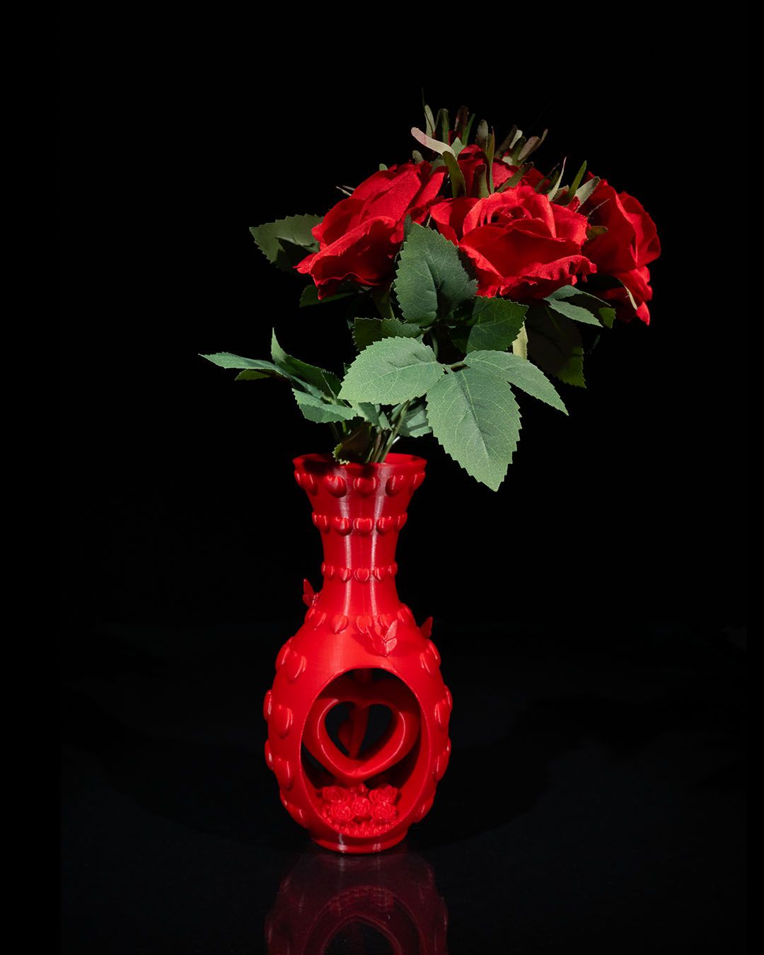 Heart and Flowers Vase