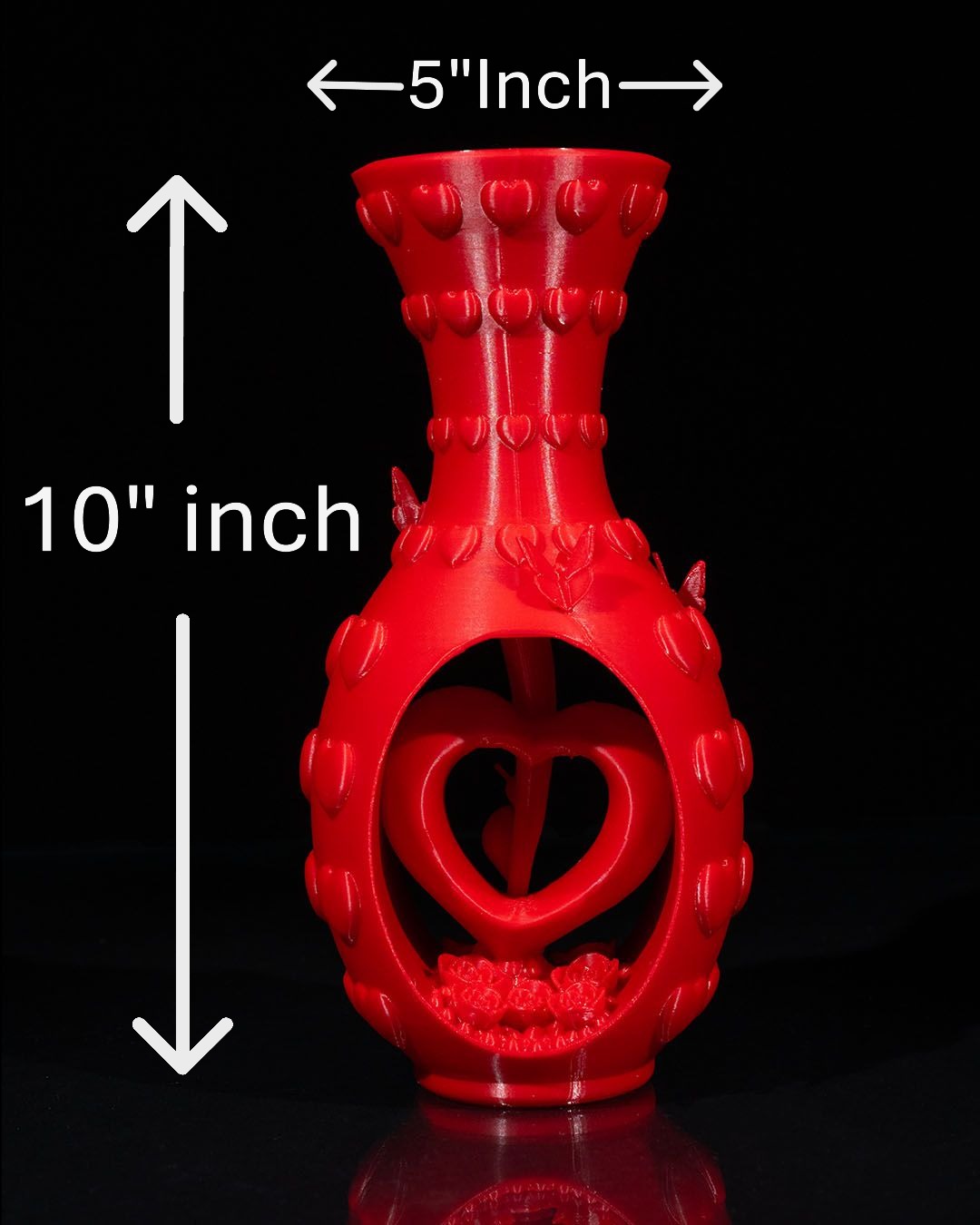 Heart and Flowers Vase