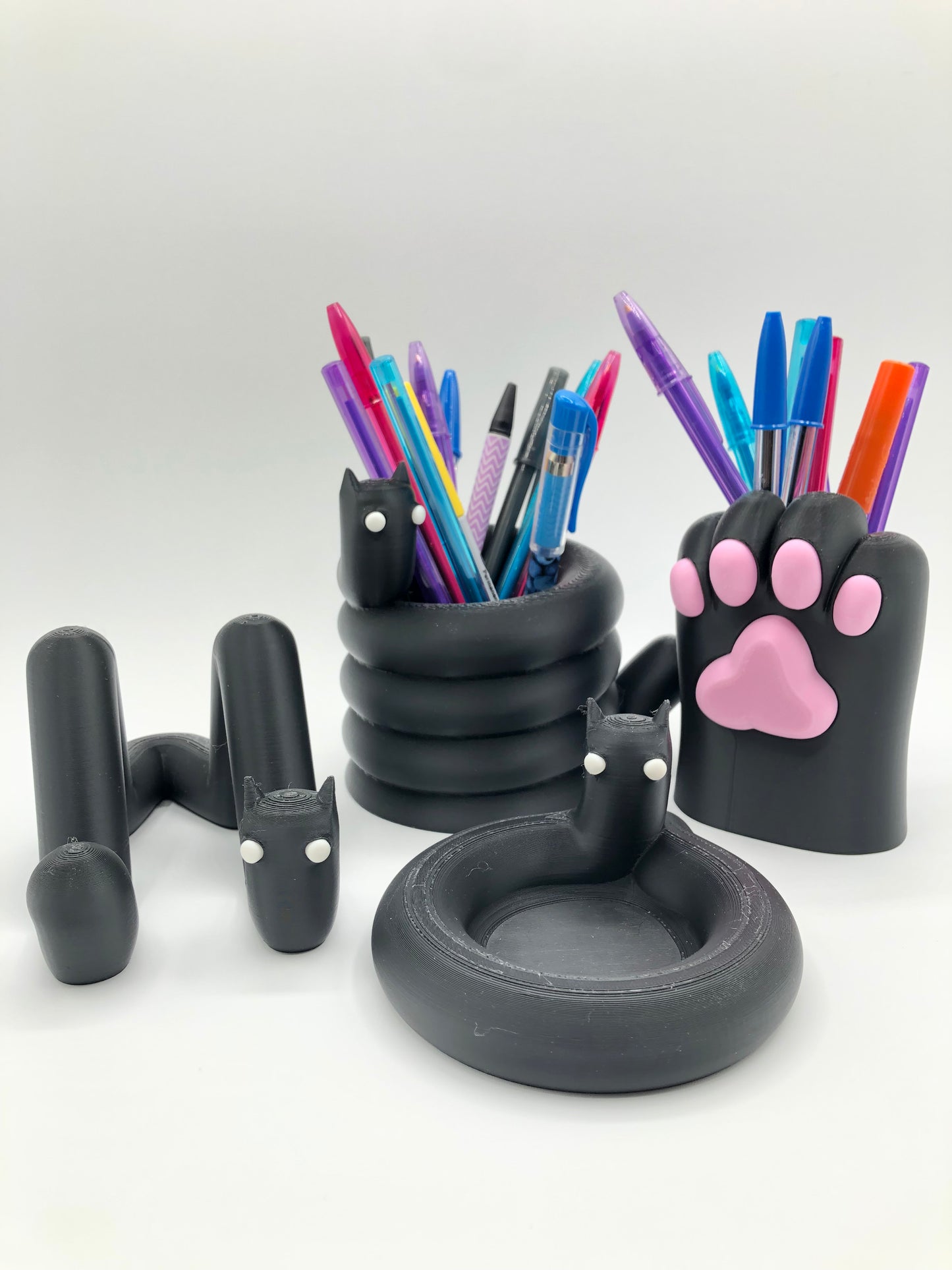 Gothic Cat Desk Set